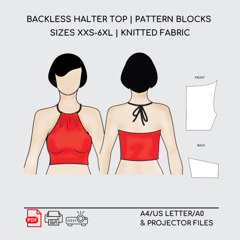 Backless Dress Sewing Pattern Block | Perfect Fit & Custom Design