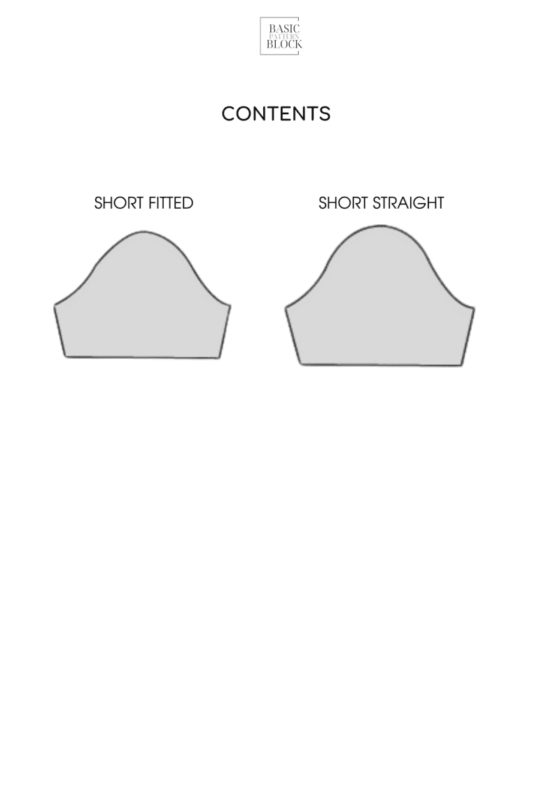 Basic Short Straight & Fitted Sleeve | Sewing Pattern Block | XXS-6XL - Basic Pattern Block