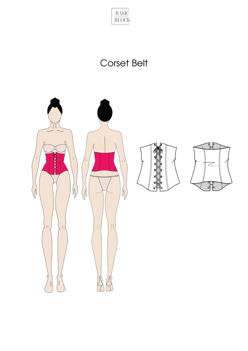 Corset Belt | Sewing Pattern Block | Woven | XS-3XL - Image 4