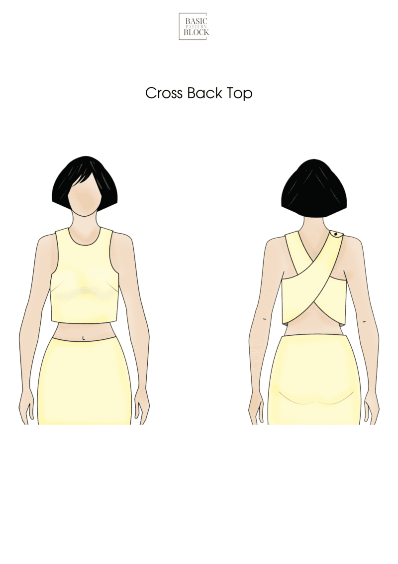 Crossback Top Sewing Pattern | XS - 6XL | Woven - Basic Pattern Block