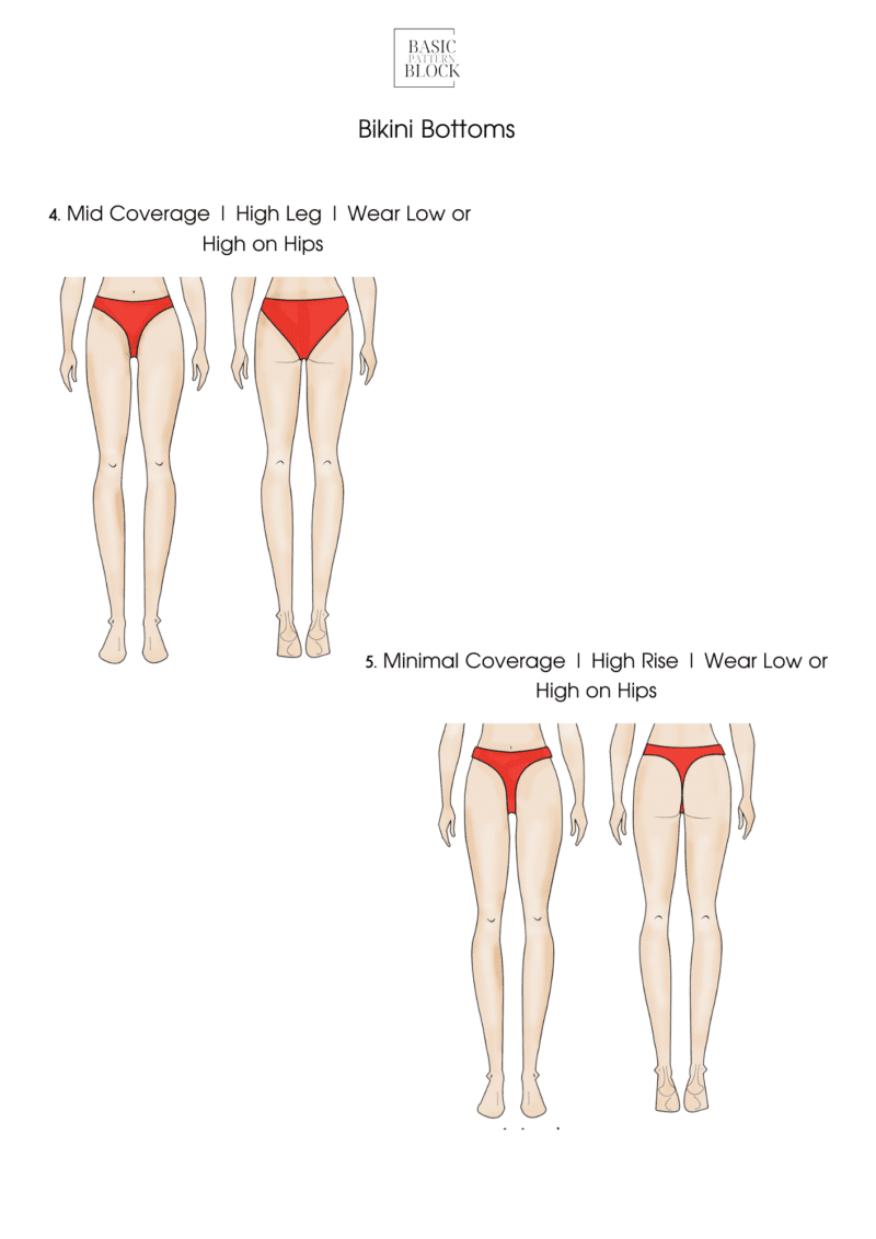 Bikini Bottoms | Sewing Pattern Block | Knitted | XXS-6XL - Image 5