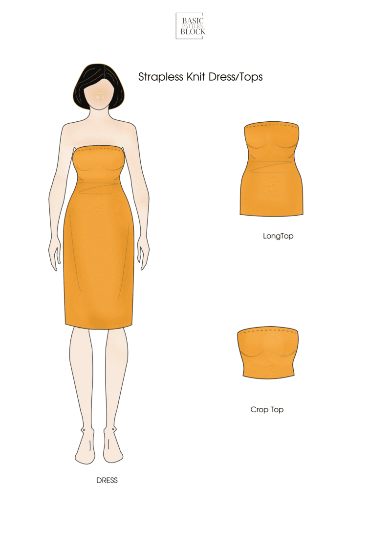 Knit Dress Bundle | Sewing Pattern Block | Knitted | XXS-6XL - Image 5