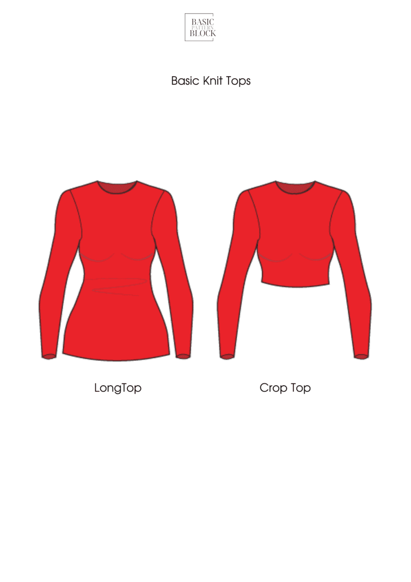 Basic Knit Dress | Sewing Pattern Block | Knitted | XXS-6XL - Image 5