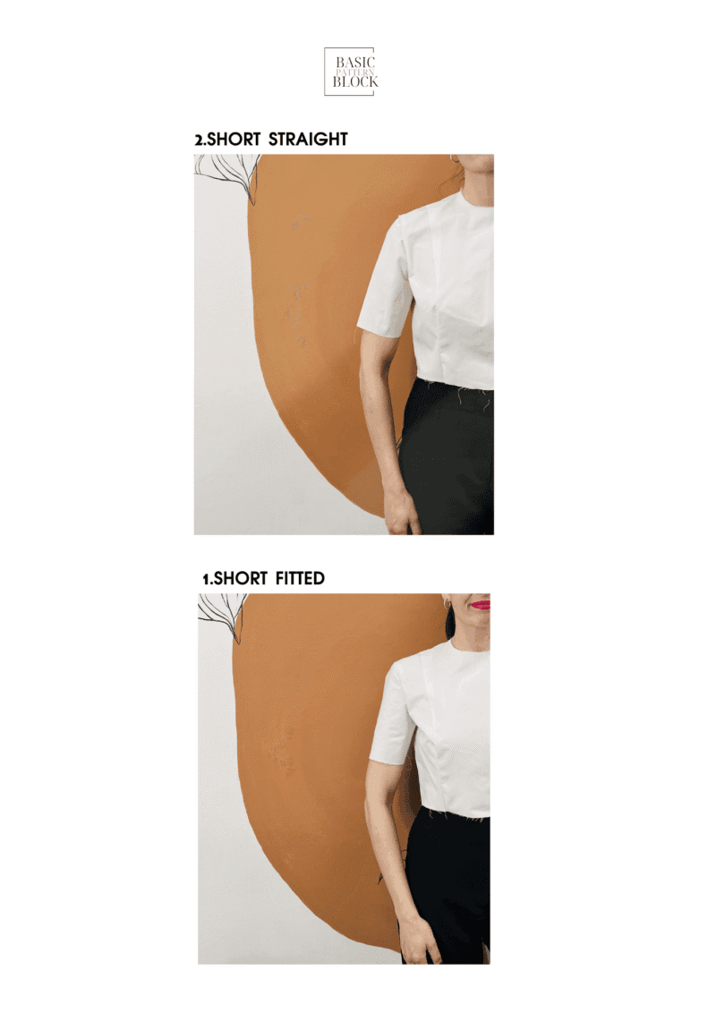 Basic Short Straight & Fitted Sleeve | Sewing Pattern Block | XXS-6XL - Basic Pattern Block