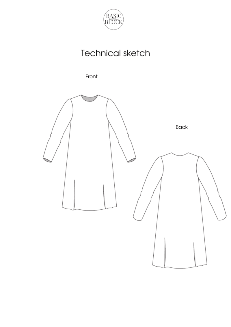 Girls Dress | Sewing Pattern Block | Woven | 1-12 - Basic Pattern Block