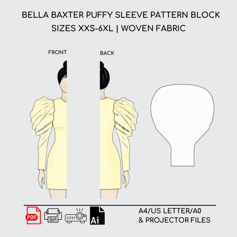 Bella Baxter(bolero) Sleeve | Sewing Pattern Block | XXS-6XL