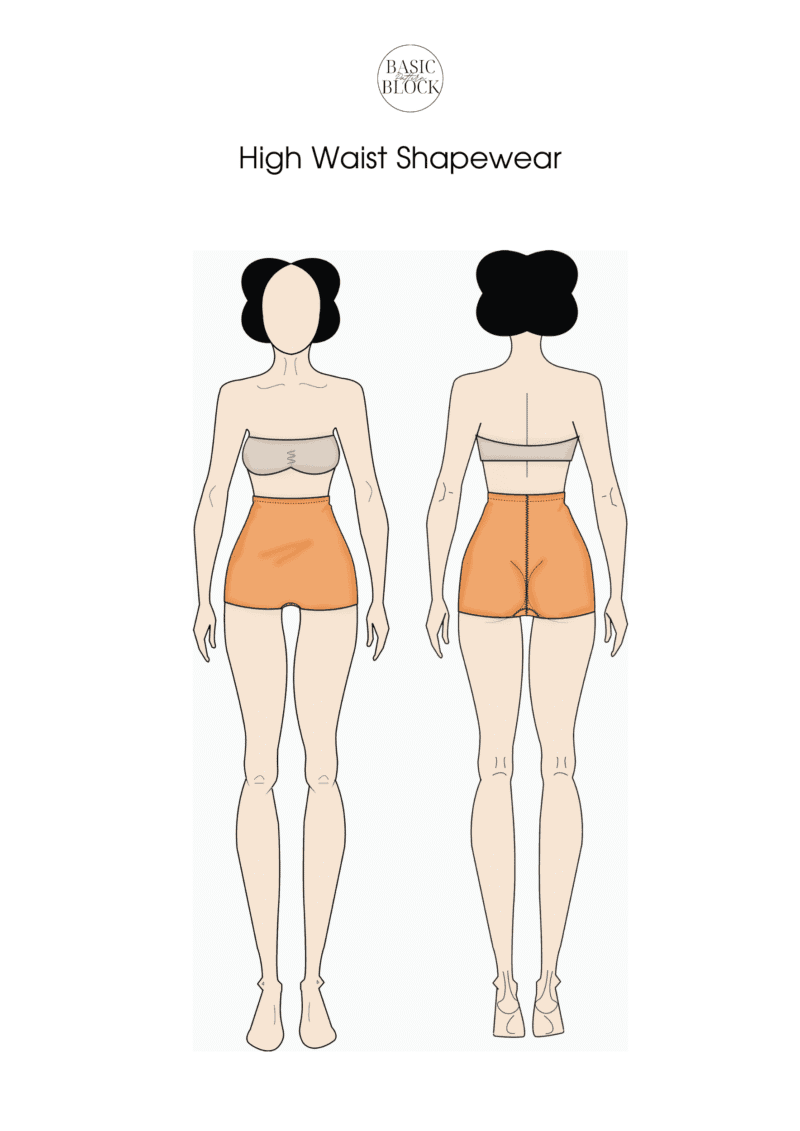 High Waist Shapewear | Sewing Pattern Block | Knitted | XXS-6XL - Basic Pattern Block
