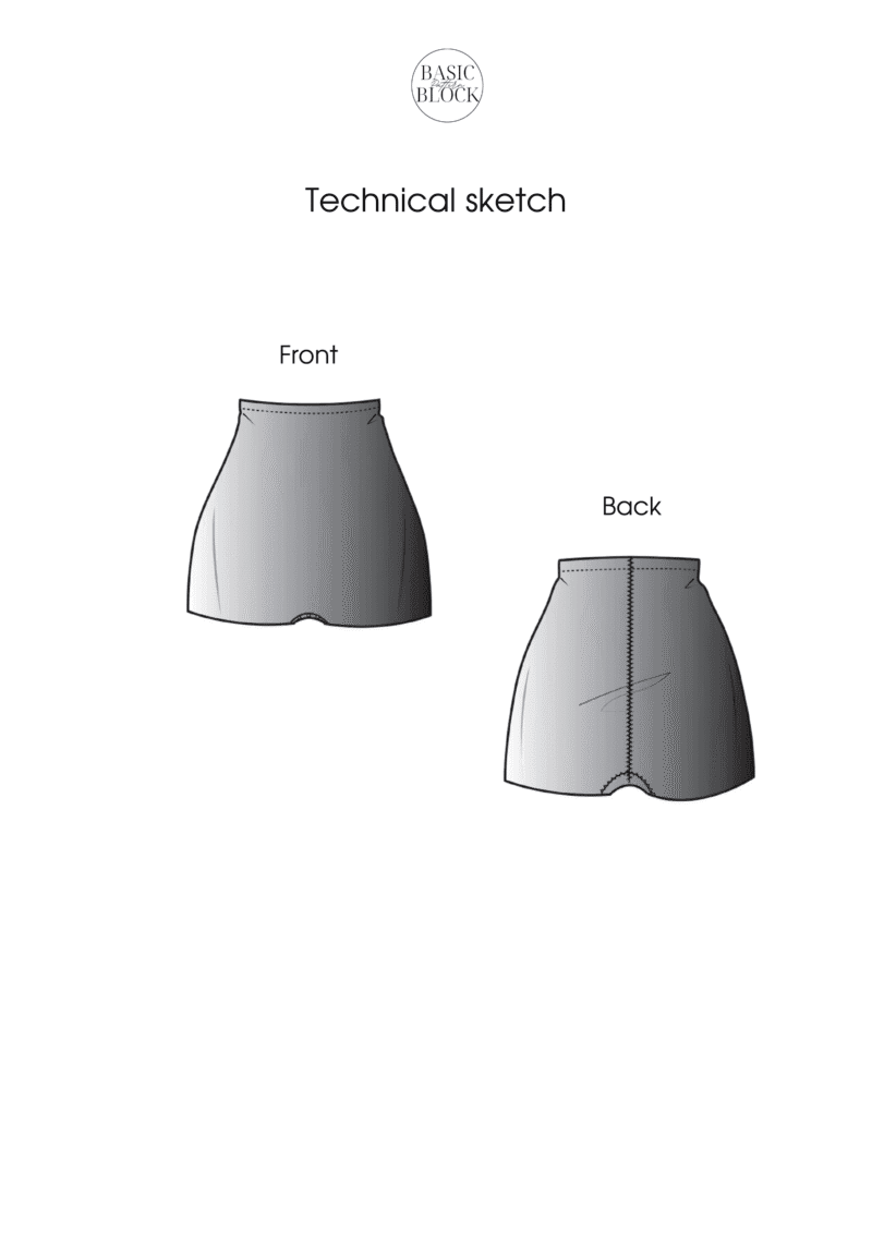 High Waist Shapewear | Sewing Pattern Block | Knitted | XXS-6XL - Basic Pattern Block