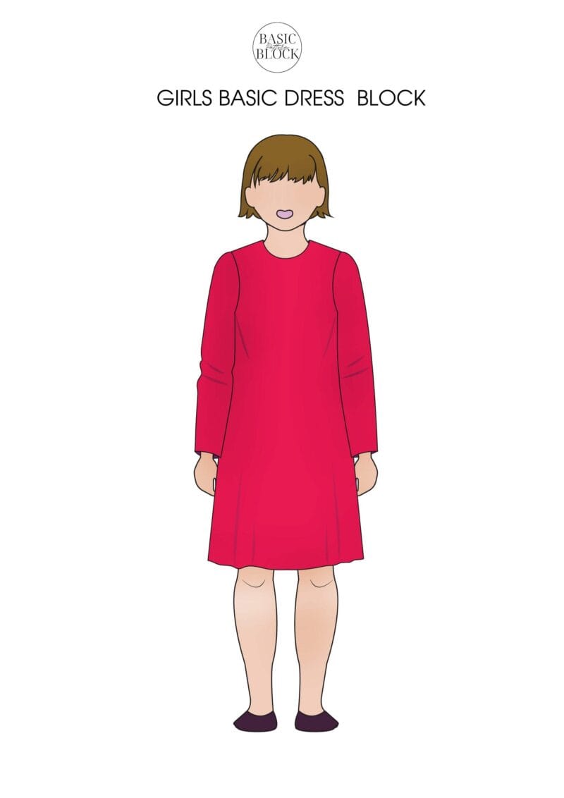 Girls Dress | Sewing Pattern Block | Woven | 1-12 - Basic Pattern Block
